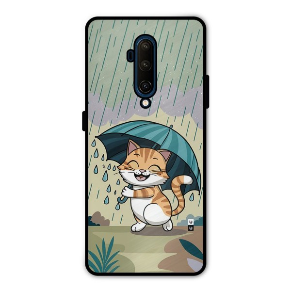 Cat In Rain Metal Back Case for OnePlus 7T Pro