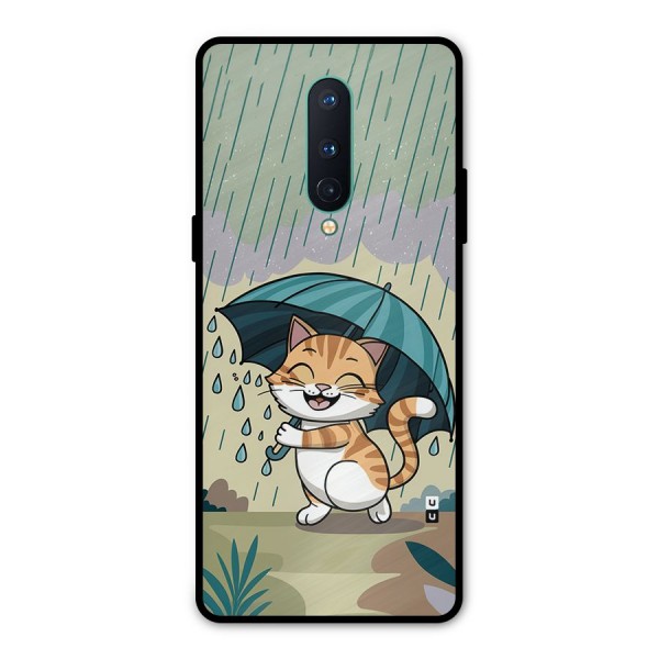 Cat In Rain Metal Back Case for OnePlus 8