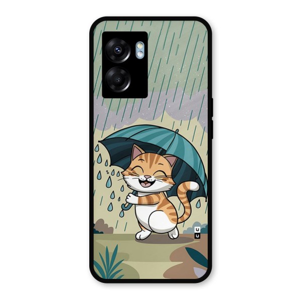 Cat In Rain Metal Back Case for Oppo K10 (5G)