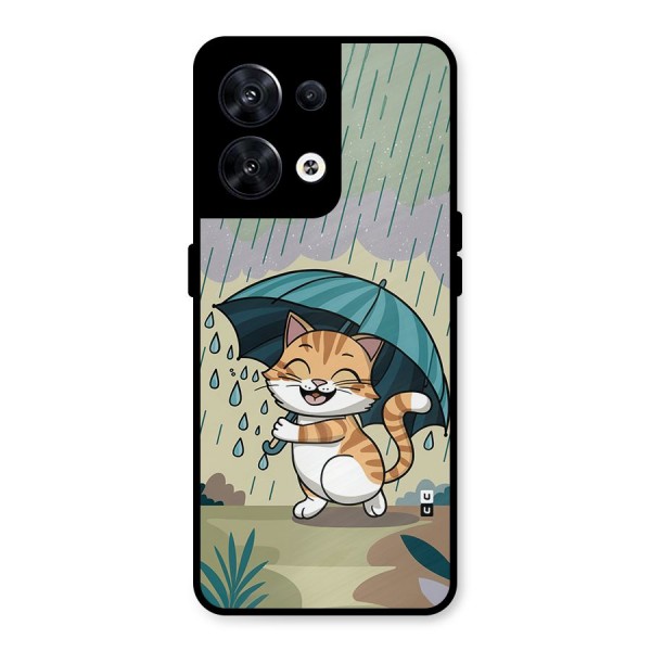 Cat In Rain Metal Back Case for Oppo Reno8 5G