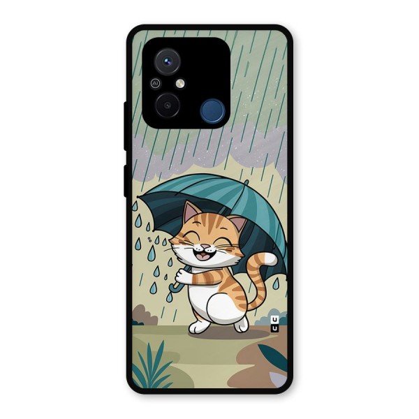 Cat In Rain Metal Back Case for Poco C55