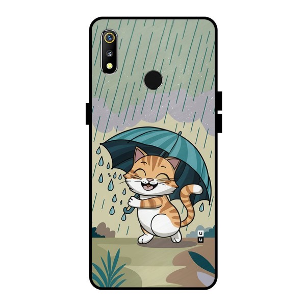 Cat In Rain Metal Back Case for Realme 3i