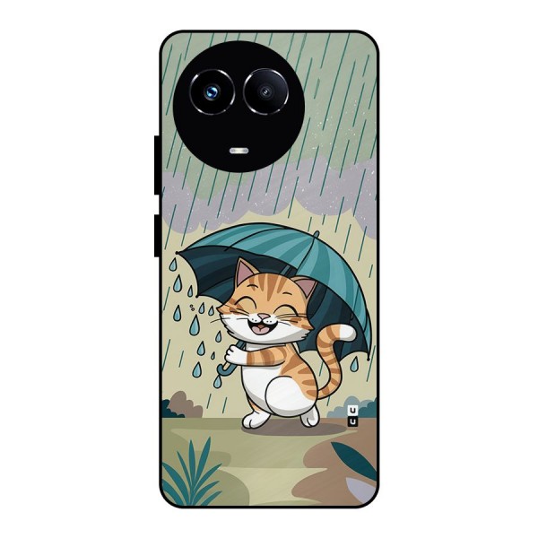 Cat In Rain Metal Back Case for Realme Narzo 60X