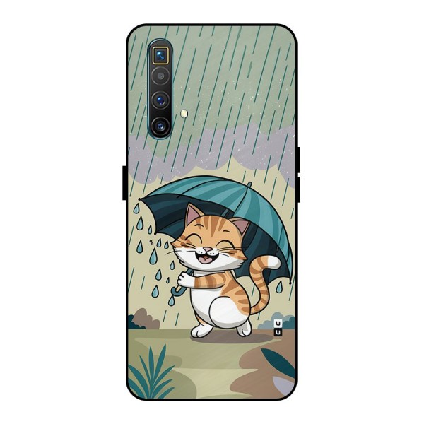 Cat In Rain Metal Back Case for Realme X3 SuperZoom