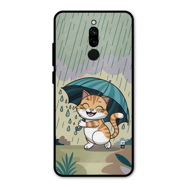 Cat In Rain Metal Back Case for Redmi 8