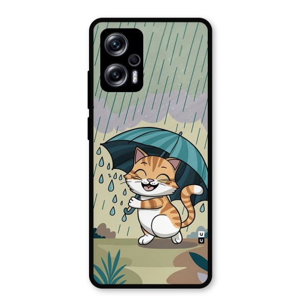 Cat In Rain Metal Back Case for Redmi K50i