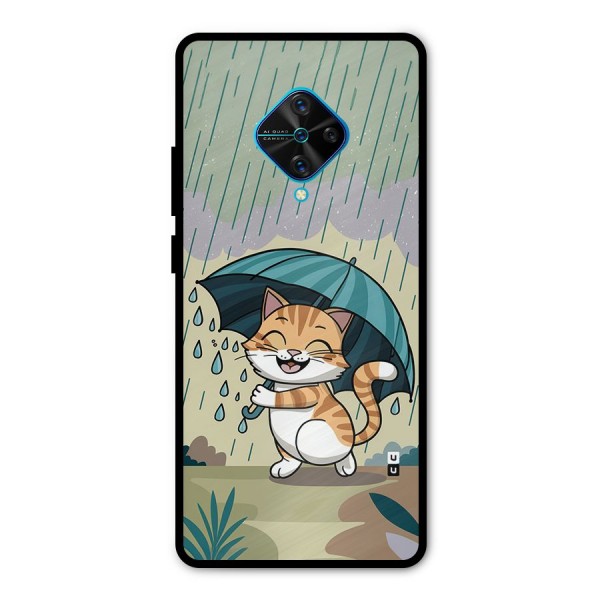 Cat In Rain Metal Back Case for Vivo S1 Pro