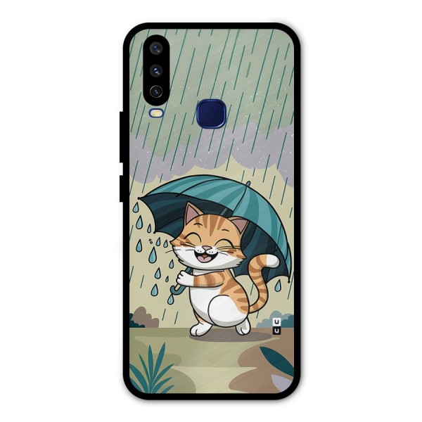 Cat In Rain Metal Back Case for Vivo V17