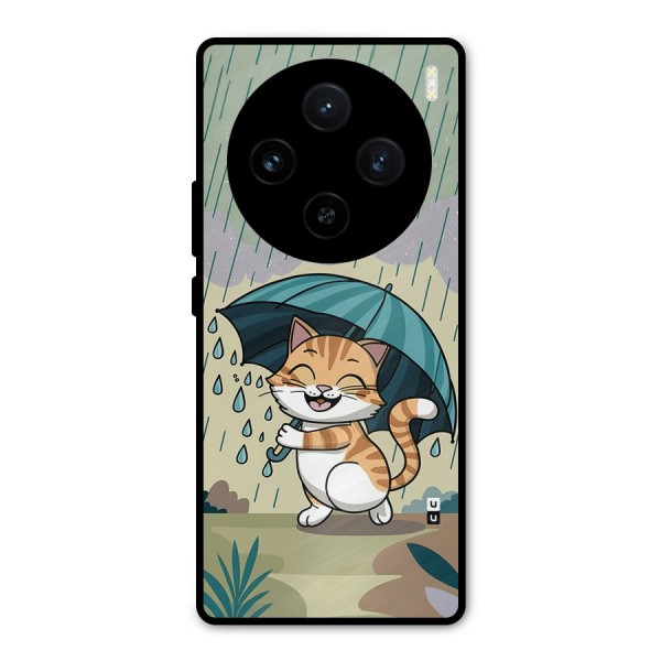 Cat In Rain Metal Back Case for Vivo X100