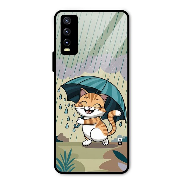 Cat In Rain Metal Back Case for Vivo Y20 2021