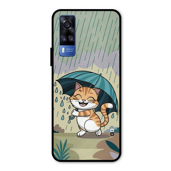 Cat In Rain Metal Back Case for Vivo Y31