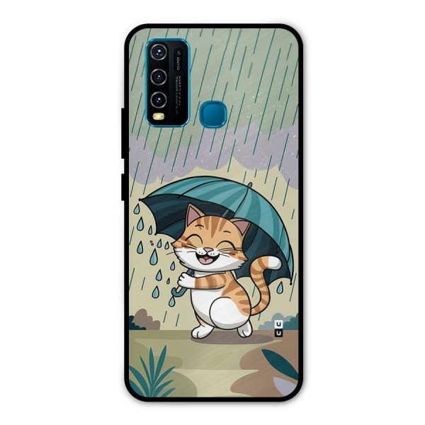 Cat In Rain Metal Back Case for Vivo Y50