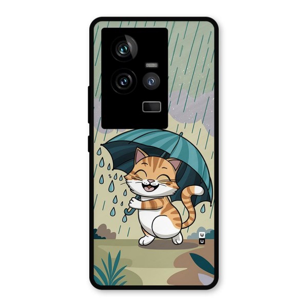 Cat In Rain Metal Back Case for iQOO 11 5G