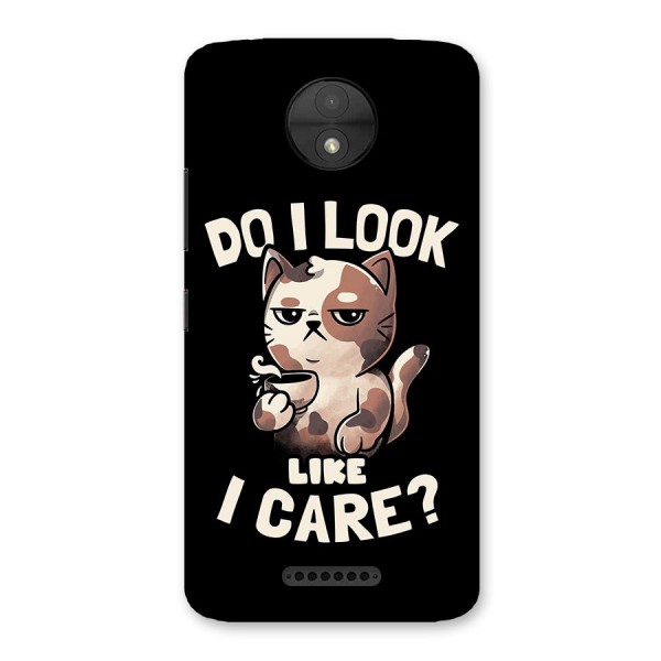Cat Look Like Care Back Case for Moto C