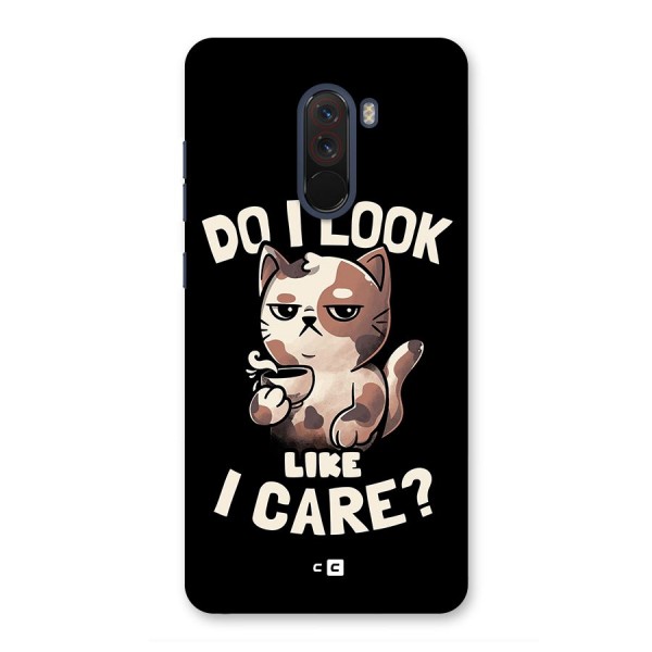 Cat Look Like Care Glass Back Case for Poco F1