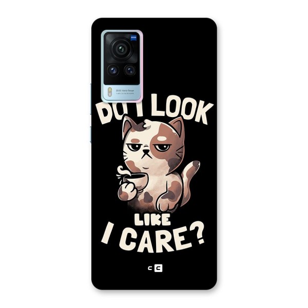 Cat Look Like Care Glass Back Case for Vivo X60 Pro