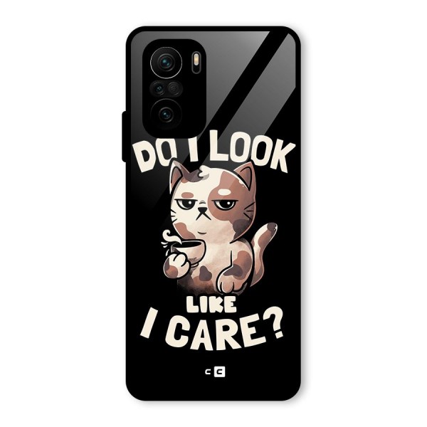 Cat Look Like Care Glass Back Case for Mi 11x