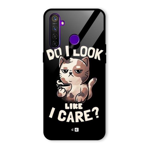 Cat Look Like Care Glass Back Case for Realme 5 Pro