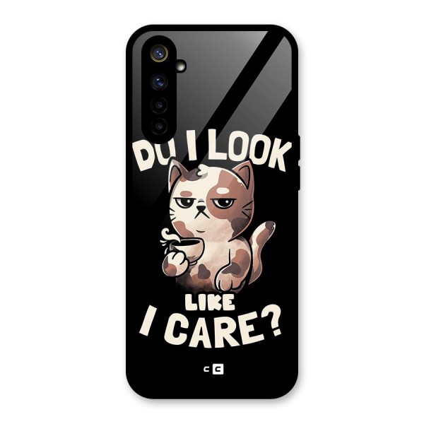 Cat Look Like Care Glass Back Case for Realme 6