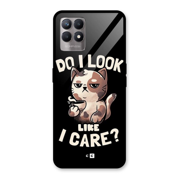 Cat Look Like Care Glass Back Case for Realme 8i