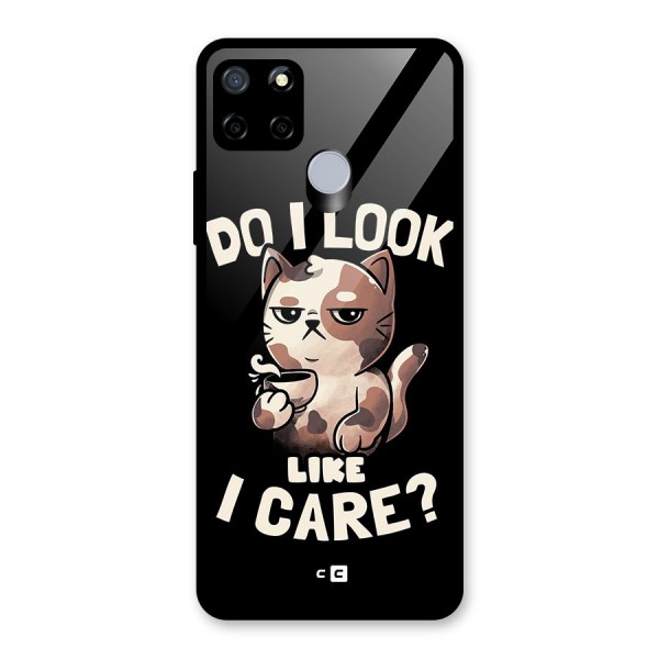 Cat Look Like Care Glass Back Case for Realme C12