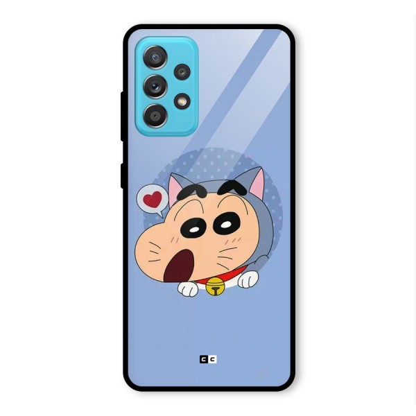 Cat Shinchan Glass Back Case for Galaxy A52