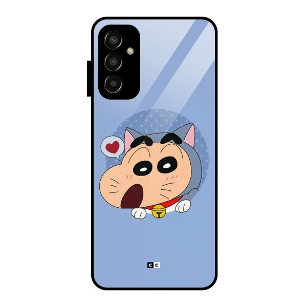 Cat Shinchan Glass Back Case for Galaxy F13