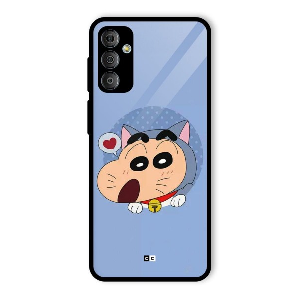 Cat Shinchan Glass Back Case for Galaxy F23