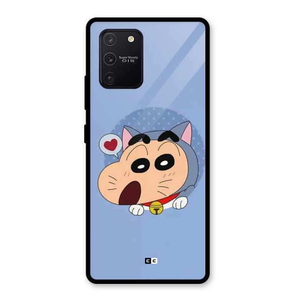 Cat Shinchan Glass Back Case for Galaxy S10 Lite