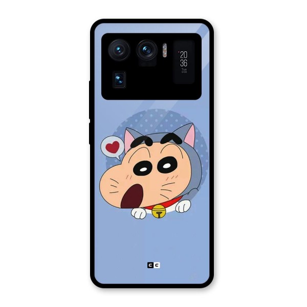 Cat Shinchan Glass Back Case for Mi 11 Ultra