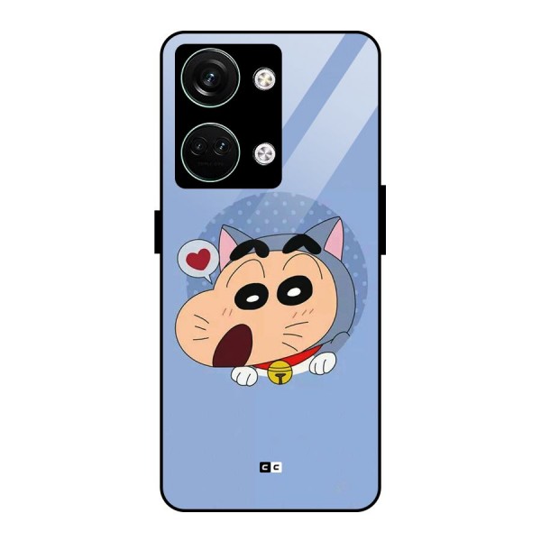 Cat Shinchan Glass Back Case for Oneplus Nord 3
