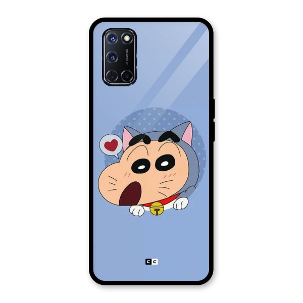 Cat Shinchan Glass Back Case for Oppo A52