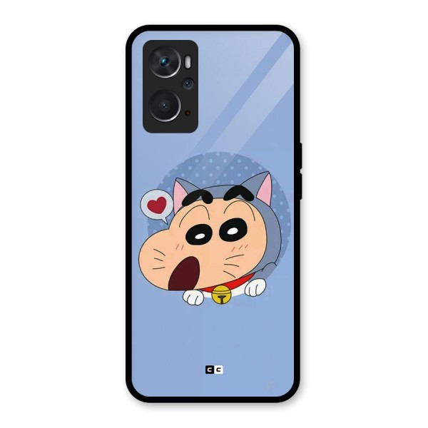 Cat Shinchan Glass Back Case for Oppo K10 4G