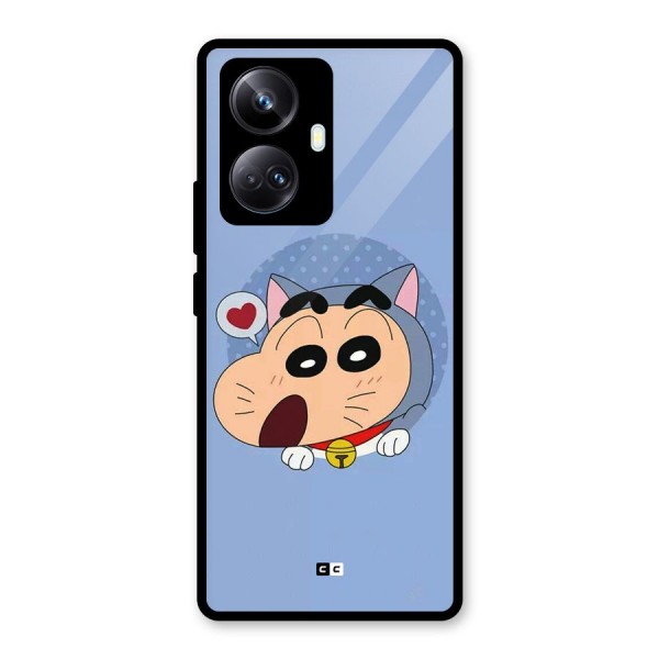 Cat Shinchan Glass Back Case for Realme 10 Pro Plus