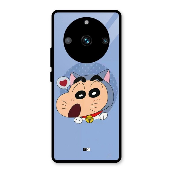 Cat Shinchan Glass Back Case for Realme 11 Pro Plus