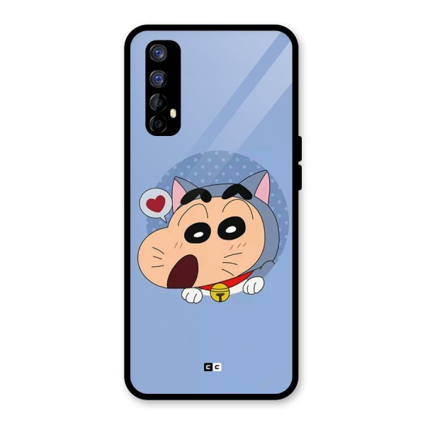 Cat Shinchan Glass Back Case for Realme 7