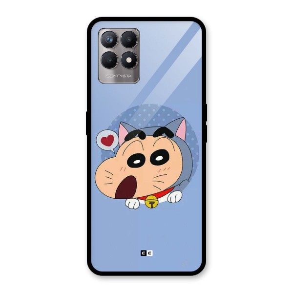 Cat Shinchan Glass Back Case for Realme 8i