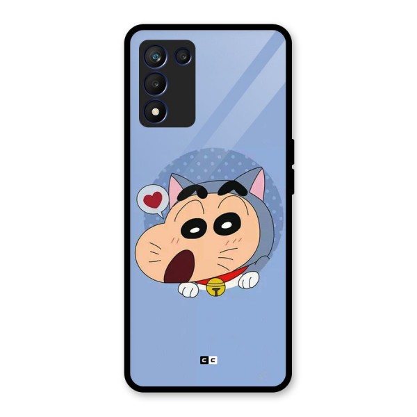 Cat Shinchan Glass Back Case for Realme 9 5G Speed