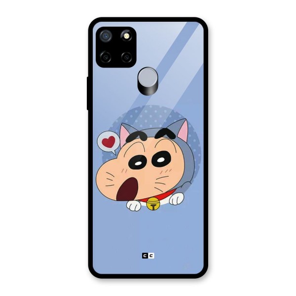 Cat Shinchan Glass Back Case for Realme C12