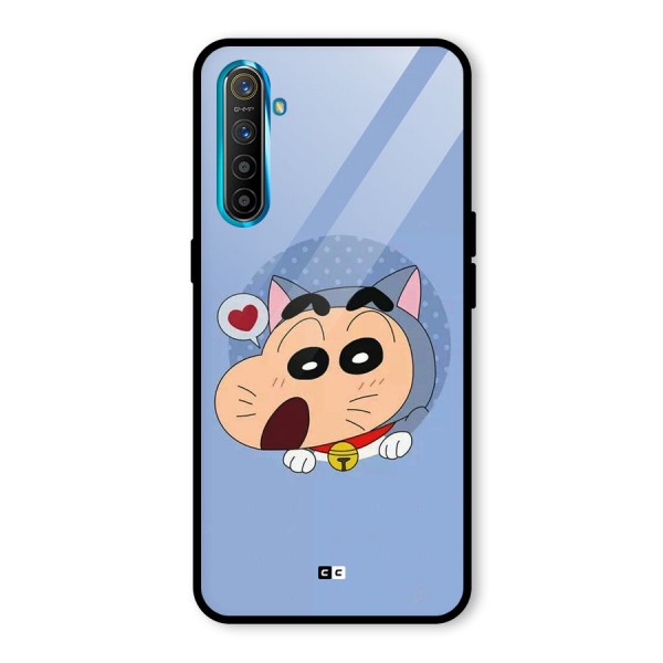 Cat Shinchan Glass Back Case for Realme XT