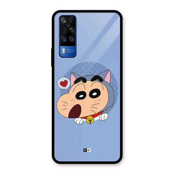 Cat Shinchan Glass Back Case for Vivo Y51