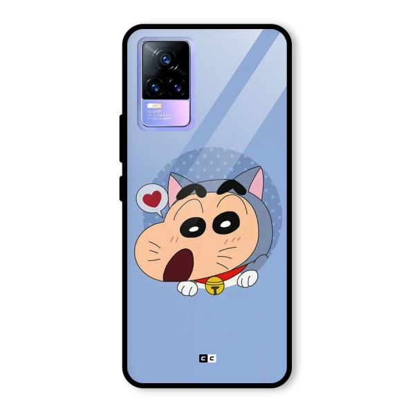 Cat Shinchan Glass Back Case for Vivo Y73