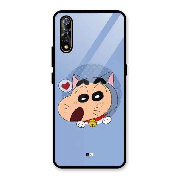 Cat Shinchan Glass Back Case for Vivo Z1x