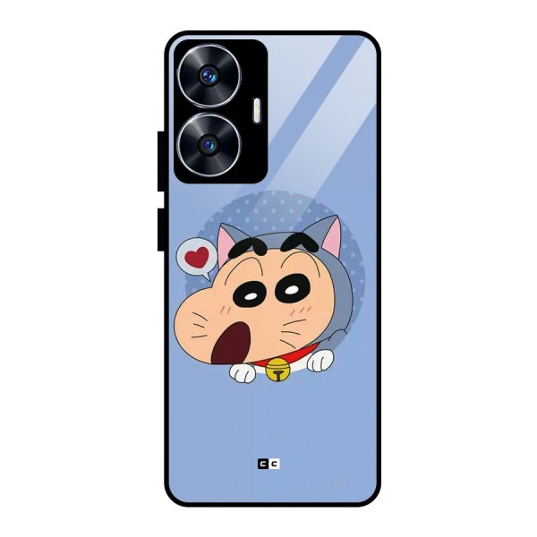 Cat Shinchan Glass Back Case for realme C55