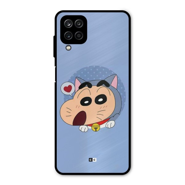 Cat Shinchan Metal Back Case for Galaxy A12