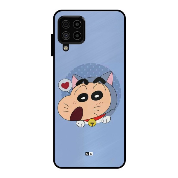 Cat Shinchan Metal Back Case for Galaxy A22 4G