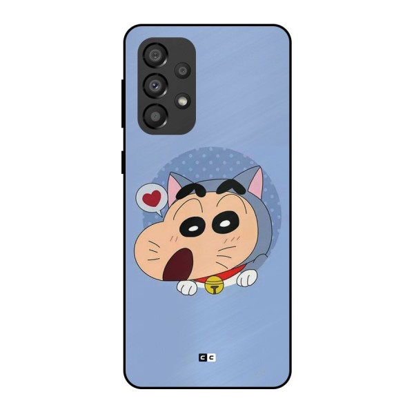 Cat Shinchan Metal Back Case for Galaxy A33 5G