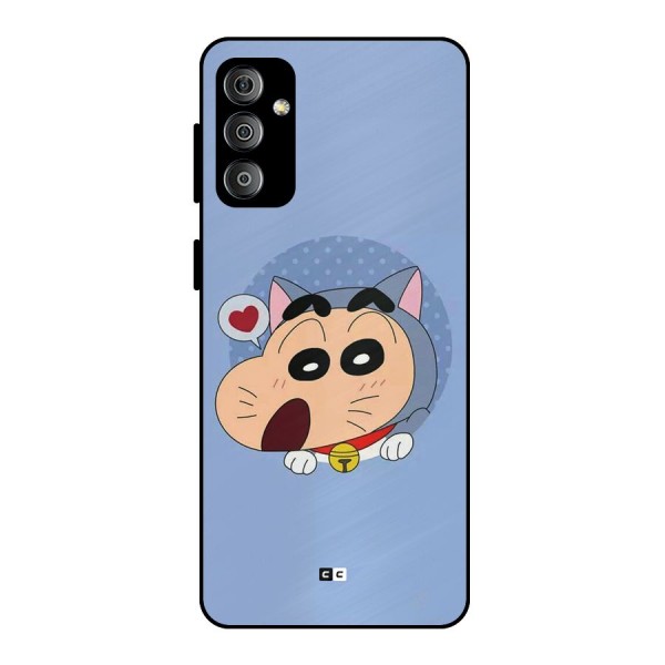 Cat Shinchan Metal Back Case for Galaxy F23