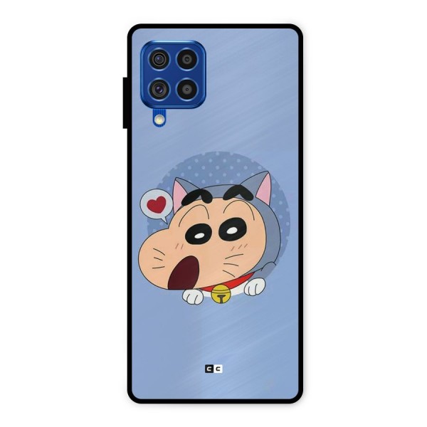 Cat Shinchan Metal Back Case for Galaxy F62