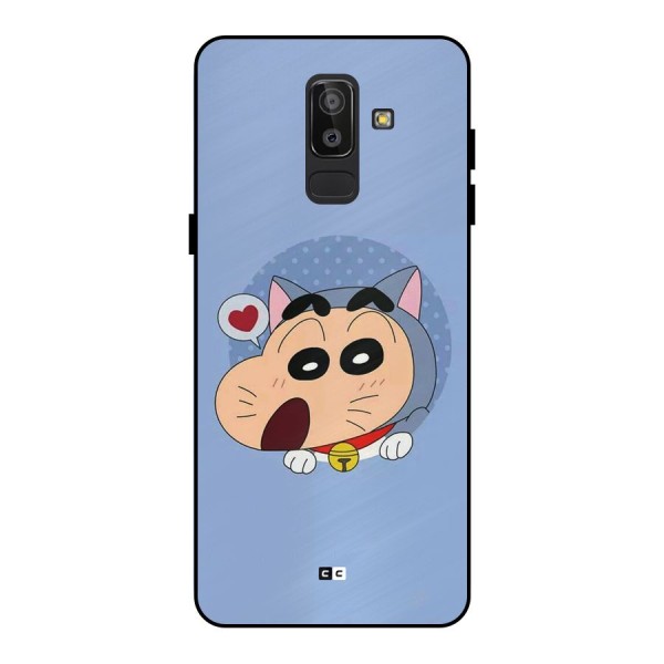 Cat Shinchan Metal Back Case for Galaxy J8